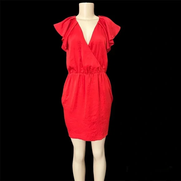 strapless open back dress Armani Exchange - Neon Coral Cross Back Dress main image 0